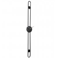 Long Striped Black Wall Clock